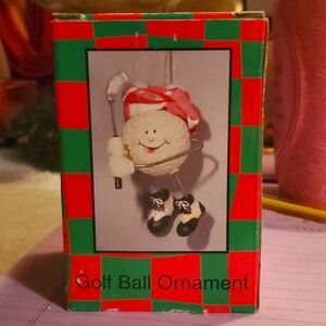 Vintage Christmas Tree Ornament Golf Ball